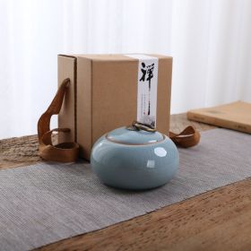 Small Ceramic Tea Pot Packing Boxes (Option: Tiantian Circle Ge Kiln Blue)