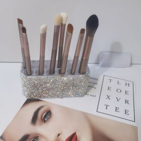 Cosmetic Brush Large Hole Transparent Eyebrow Pencil Eyeliner Storage Box (Option: White-135555cm)