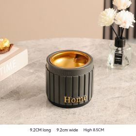 Light Luxury Windproof Funnel Ashtray With Lid (Option: S222 Dark Gray)